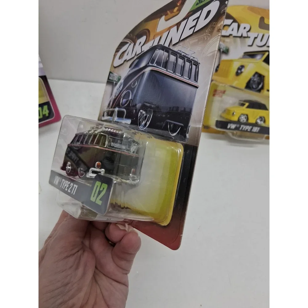 Car Tuned Customs Series II VW Diecast Set Beetle Type 2 T1 Type 181 Squareback
